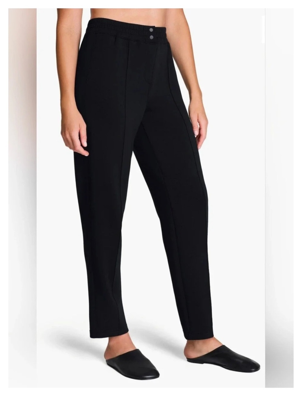 SPANX women’s size xl Black brushed slim Straight-Leg High-Waist Pants